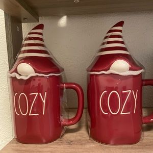 Rae Dunn COZY mug with gnome topper